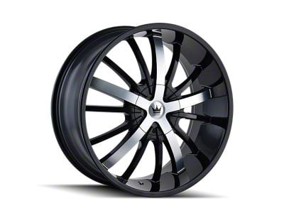 Mazzi Essence Gloss Black Machined 5-Lug Wheel; 22x9.5; 18mm Offset (02-08 RAM 1500, Excluding Mega Cab)