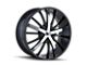 Mazzi Essence Gloss Black Machined 5-Lug Wheel; 22x9.5; 18mm Offset (02-08 RAM 1500, Excluding Mega Cab)