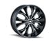 Mazzi Hustler Gloss Black Machined 5-Lug Wheel; 24x9.5; 18mm Offset (02-08 RAM 1500, Excluding Mega Cab)