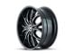 Mazzi Hustler Gloss Black Machined 5-Lug Wheel; 24x9.5; 18mm Offset (02-08 RAM 1500, Excluding Mega Cab)