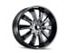 Mazzi Rolla Gloss Black Milled 5-Lug Wheel; 24x9.5; 18mm Offset (02-08 RAM 1500, Excluding Mega Cab)