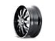 Mazzi Rolla Gloss Black Milled 5-Lug Wheel; 24x9.5; 18mm Offset (02-08 RAM 1500, Excluding Mega Cab)