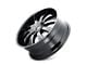 Mazzi Rolla Gloss Black Milled 5-Lug Wheel; 24x9.5; 18mm Offset (02-08 RAM 1500, Excluding Mega Cab)