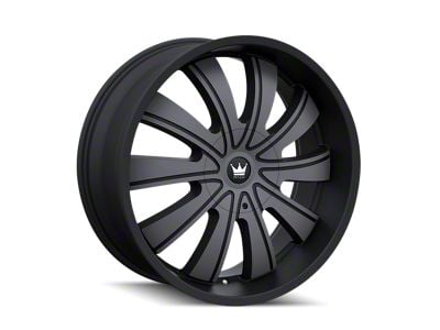 Mazzi Rolla Matte Black Machined with Dark 5-Lug Wheel; 24x9.5; 18mm Offset (02-08 RAM 1500, Excluding Mega Cab)