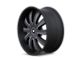 Mazzi Rolla Matte Black Machined with Dark 5-Lug Wheel; 24x9.5; 18mm Offset (02-08 RAM 1500, Excluding Mega Cab)