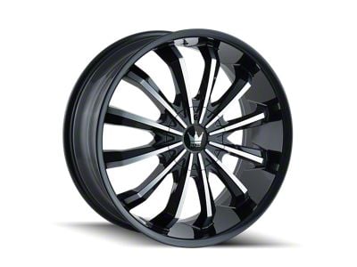 Mazzi Fusion Gloss Black Machined 6-Lug Wheel; 22x9.5; 30mm Offset (04-08 F-150)