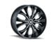 Mazzi Hustler Gloss Black Machined 6-Lug Wheel; 22x9.5; 30mm Offset (07-13 Silverado 1500)