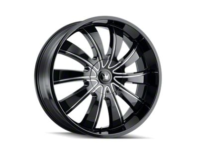 Mazzi Rolla Gloss Black Milled 6-Lug Wheel; 24x9.5; 30mm Offset (09-14 F-150)