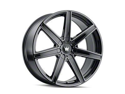 Mazzi Laguna Gloss Black Milled 5-Lug Wheel; 22x9.5; 18mm Offset (09-18 RAM 1500)