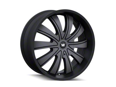 Mazzi Rolla Matte Black Machined with Dark 5-Lug Wheel; 24x9.5; 18mm Offset (94-01 RAM 1500)