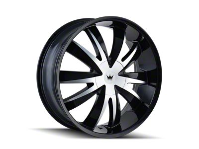 Mazzi Edge Gloss Black Machined 5-Lug Wheel; 22x8.5; 35mm Offset (87-90 Dakota)