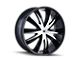 Mazzi Edge Gloss Black Machined 5-Lug Wheel; 22x8.5; 35mm Offset (87-90 Dakota)