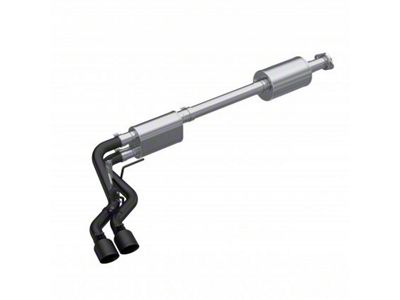 MBRP Armor BLK Dual Exhaust System; Middle Side Exit; Street Version (21-24 2.7L EcoBoost F-150)