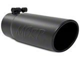 MBRP Angled Cut Rolled End Exhaust Tip; 3.50-Inch; Black (Fits 3-Inch Tailpipe)