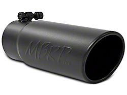 MBRP Angled Cut Rolled End Exhaust Tip; 3.50-Inch; Black (Fits 3-Inch Tailpipe)