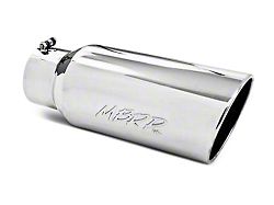 MBRP Angled Cut Rolled End Exhaust Tip; 5-Inch; Polished (Fits 4-Inch Tailpipe)