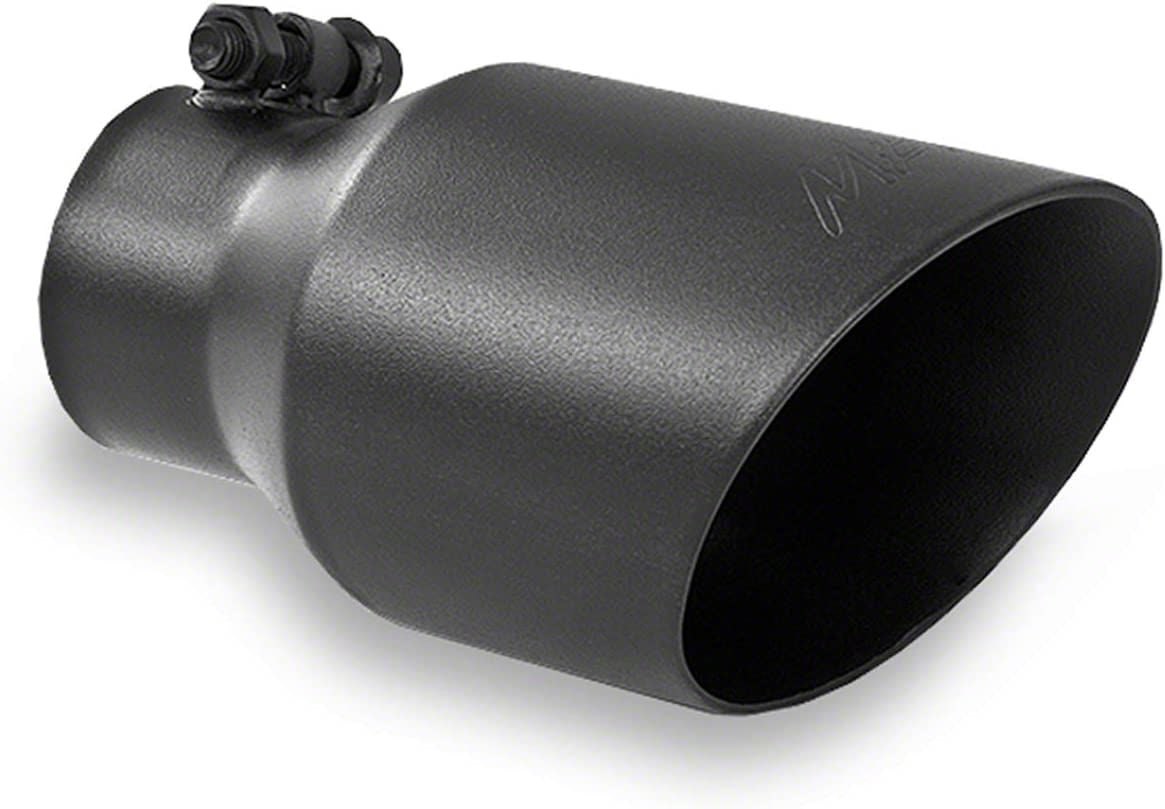 MBRP F-150 4-Inch Dual Wall Angled Exhaust Tip; Black T5123BLK (Fits 2. ...