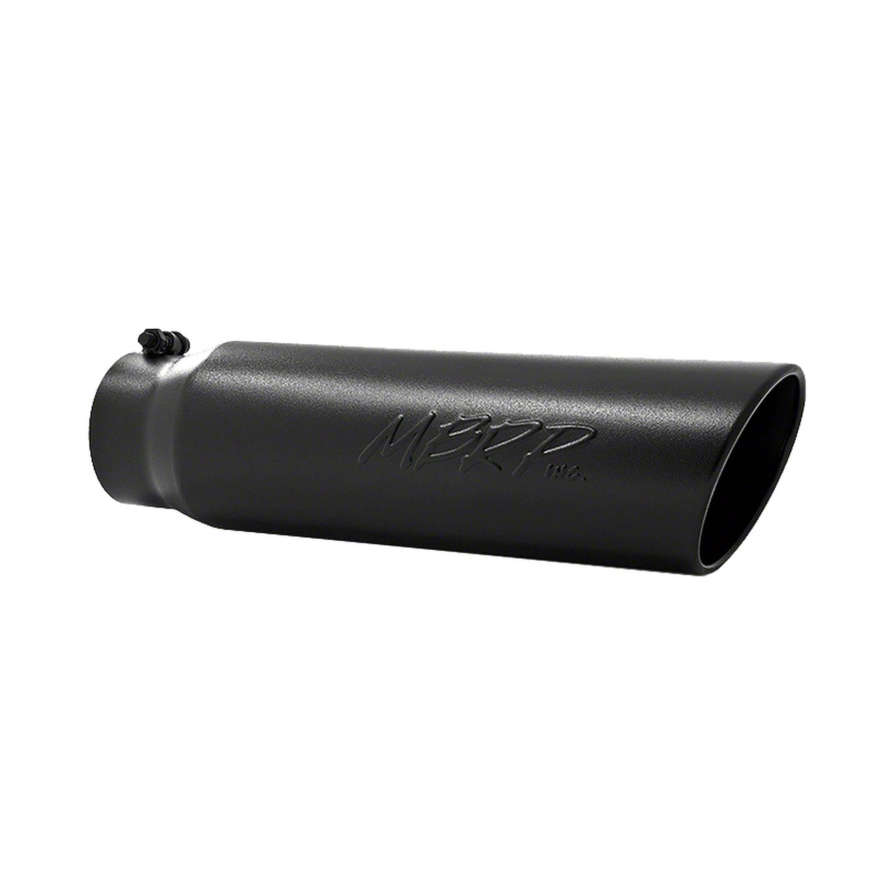 MBRP F-150 5-Inch Black Angled Rolled End Exhaust Tip; 4-Inch ...