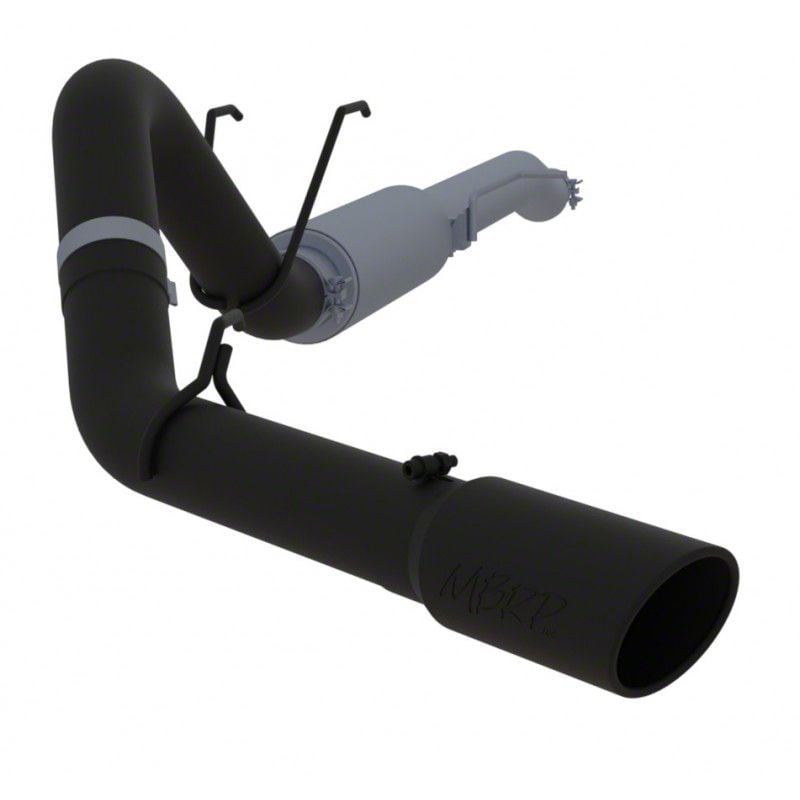 MBRP F-350 Super Duty 4-Inch Black Series Single Exhaust System; Side ...