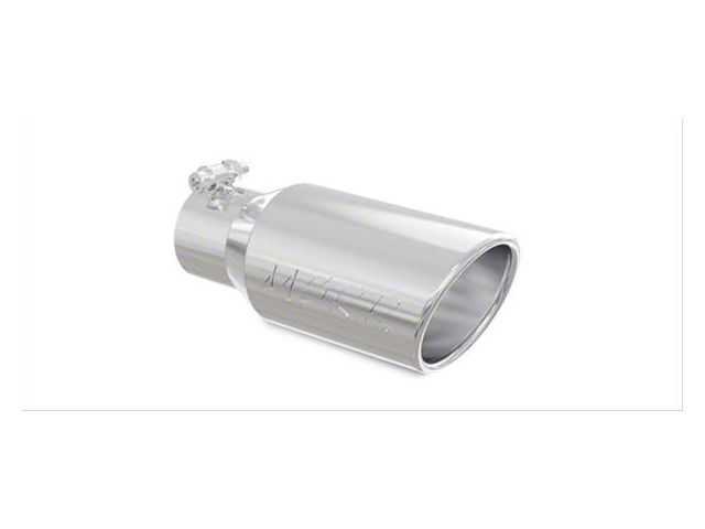 MBRP Angled Cut Rolled End Exhaust Tip; 4-Inch; Polished (Fits 3-Inch Tailpipe)