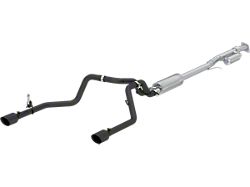 MBRP Armor BLK Dual Exhaust System; Rear Exit (19-24 2.7L Sierra 1500)