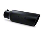 MBRP Angled Cut Rolled End Exhaust Tip; 6-Inch; Black (Fits 4-Inch Tailpipe)