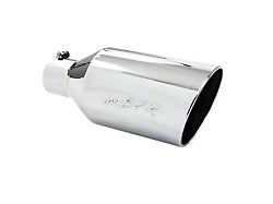 MBRP Angled Cut Rolled End Exhaust Tip; 8-Inch; Polished (Fits 4-Inch Tailpipe)