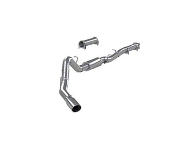 MBRP Armor Lite Single Exhaust System with Polished Tip; Side Exit (01-05 6.6L Duramax Sierra 2500 HD)