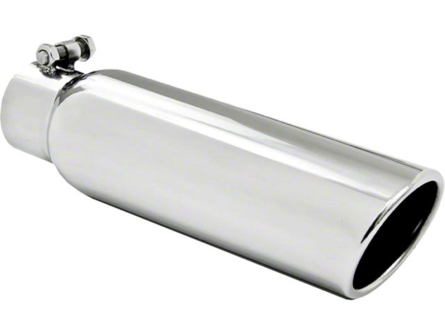 MBRP Angled Cut Rolled End Exhaust Tip; 3.50-Inch; Polished (Fits 2.50-Inch Tailpipe)