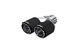 MBRP Angled Cut Dual Round Exhaust Tip; 3.50-Inch; Carbon Fiber; Passenger Side (Fits 2.50-Inch Tailpipe)