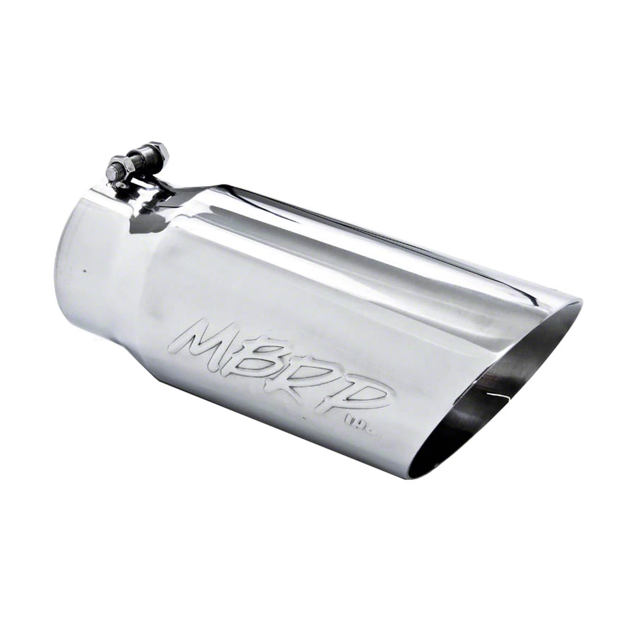 MBRP F-250 Super Duty 5-Inch Polished Dual Wall Angled Exhaust Tip; 4 ...