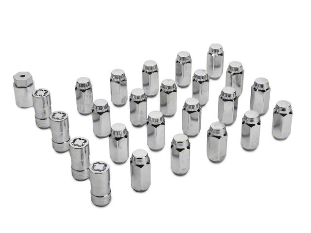 McGard Chrome Wheel Installation Lug Nut Kit; 14mm x 1.5; Set of 24 (07-24 Silverado 2500 HD)