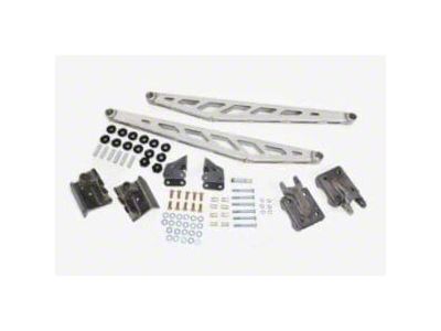 McGaughys Suspension Traction Bar Kit; Raw (17-22 4WD F-250 Super Duty w/ 3.50-Inch Axle Tube)