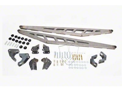 McGaughys Suspension Traction Bar Kit; Raw (05-16 4WD F-350 Super Duty w/ 6-3/4-Foot Bed & 4-Inch Axle Tube)