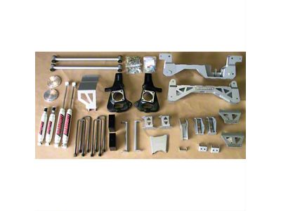 McGaughys Suspension 7 to 9-Inch Premium Suspension Lift Kit with Shocks; Silver (07-13 4WD Sierra 1500)