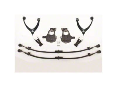 McGaughys Suspension Lowering Kit; 2-Inch Front / 4-Inch Rear (14-18 4WD Sierra 1500 w/ Stock Cast Aluminum or Stamped Steel Control Arms, Excluding Denali)