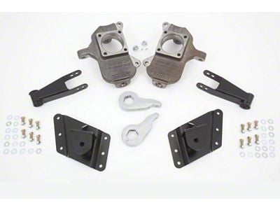 McGaughys Suspension Lowering Kit; 3 to 4-Inch Front / 3 to 5-Inch Rear (02-10 2WD Sierra 2500 HD w/ 8-Hole Hangers)