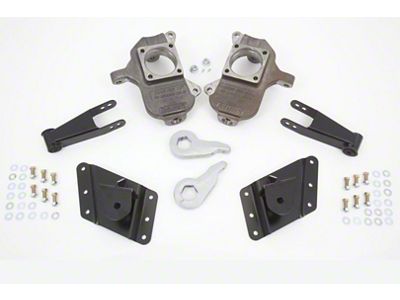 McGaughys Suspension Lowering Kit; 3 to 4-Inch Front / 3 to 5-Inch Rear (02-10 2WD Silverado 2500 HD w/ 8-Hole Hangers)