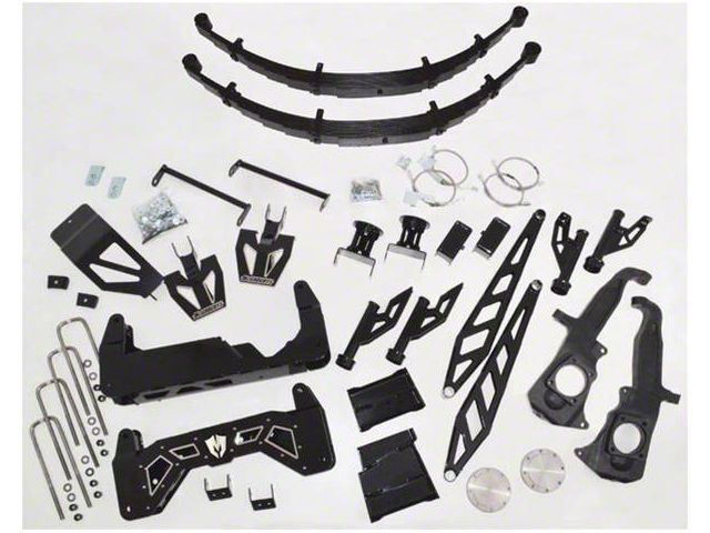 McGaughys Suspension 10 to 12-Inch Premium Suspension Lift Kit with Shocks; Black (11-19 Silverado 3500 HD)