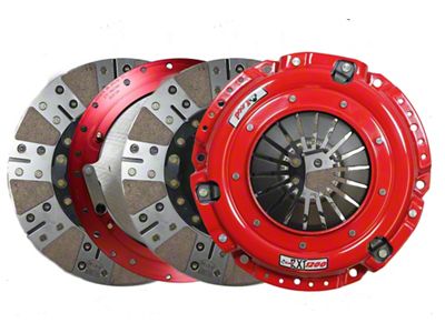 McLeod RXT 1200 HD Twin Disc 1200HP Ceramic Clutch Kit with Aluminum Flywheel; 10-Spline (01-06 6.0L Sierra 3500 HD)