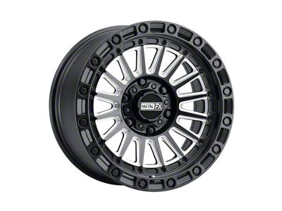 Metal FX Offroad Rogue Satin Black Contrast Cut 6-Lug Wheel; 17x8.5; 0mm Offset (07-13 Sierra 1500)