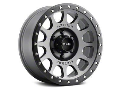 Method Race Wheels MR305 NV Titanium with Matte Black Lip 6-Lug Wheel; 17x8.5; 0mm Offset (04-08 F-150)