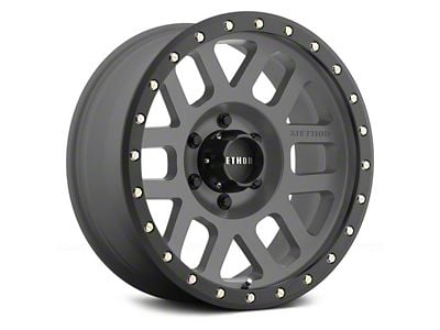 Method Race Wheels MR309 Grid Titanium with Matte Black Lip 6-Lug Wheel; 17x8.5; 0mm Offset (04-08 F-150)