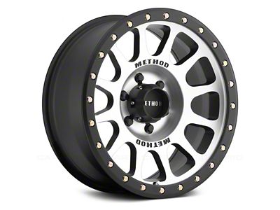 Method Race Wheels MR305 NV Machined with Matte Black Lip 6-Lug Wheel; 17x8.5; 25mm Offset (15-20 F-150)