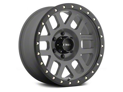 Method Race Wheels MR309 Grid Titanium with Matte Black Lip 6-Lug Wheel; 18x9; 18mm Offset (15-20 F-150)