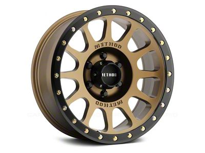 Method Race Wheels MR305 NV Bronze with Matte Black Lip 6-Lug Wheel; 17x8.5; 25mm Offset (21-25 F-150)