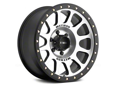 Method Race Wheels MR305 NV Machined with Matte Black Lip 6-Lug Wheel; 17x8.5; 25mm Offset (21-25 F-150)