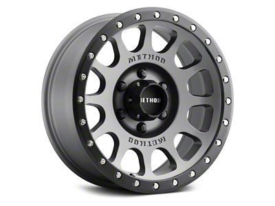 Method Race Wheels MR305 NV Titanium with Matte Black Lip 6-Lug Wheel; 18x9; 18mm Offset (21-24 F-150)