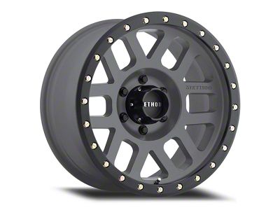 Method Race Wheels MR309 Grid Titanium 6-Lug Wheel; 17x8.5; 0mm Offset (07-13 Sierra 1500)