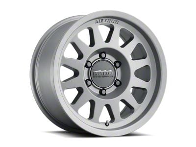 Method Race Wheels MR704 Matte Titanium 6-Lug Wheel; 17x8.5; 0mm Offset (07-13 Silverado 1500)